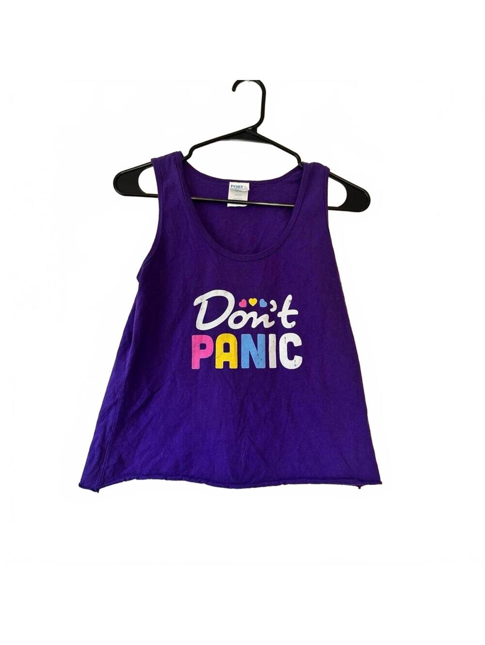 “Don’t Panic” Pansexual Pride Crop Tank